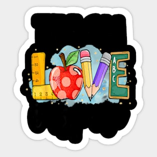 Cute Teach Love And Inspire Graphic Sticker